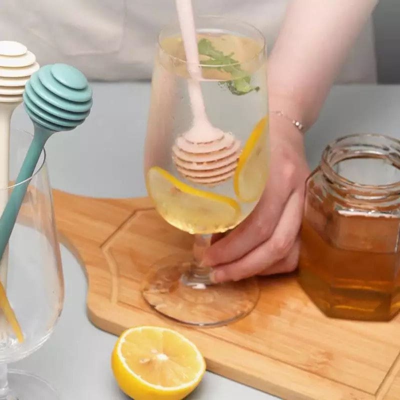 Set Of 2 Plastic Honey Stir Stick, Dessert Coffee Milk Tea Plastic Mixing Stick, Cute Shape Long Handle Kitchen Bee Stick, Practical Honey Stirring Bar Set Of 2 Plastic Honey Stir Stick, Dessert Coffee Milk Tea Plastic Mixing Stick, Cute Shape Long Handle Kitchen Bee Stick, Practical Honey Stirring Bar